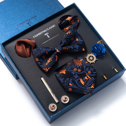 8 PCS Classic Men's Silk Tie Set Paisley Stripe Necktie for Men Gift Box | LB202