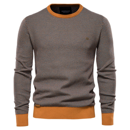 Men's Casual Knitted Round Neck Basic Pullover Sweatshirt | M226