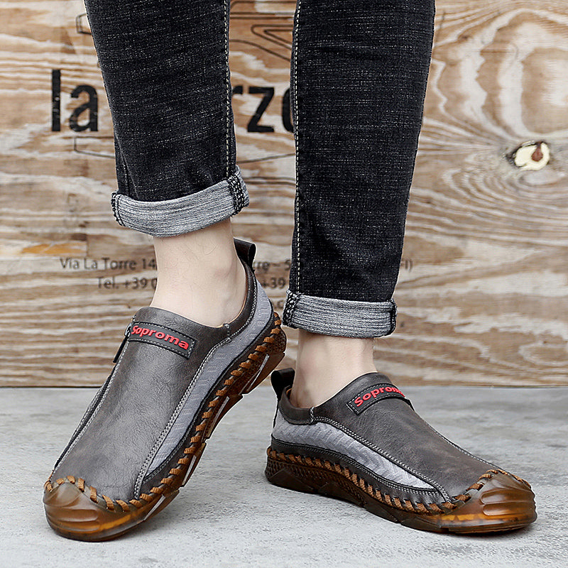 Men's Casual Moccasins Loafers Breathable Zipper Shoes | 90888