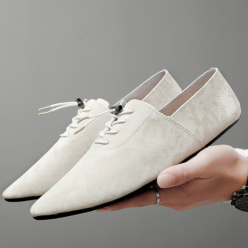 Men's Business Casual Party Formal Pointy Toe Flat Shoes | 2028