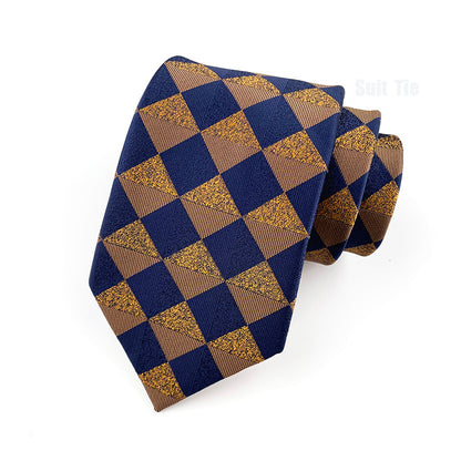 Jacquard Silk Necktie Woven Classic British Style Plaid Neck Ties | TS1-22