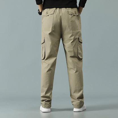 Mens Cargo Pants Casual Drawstring Athletic Jogger Sports Outdoor Trousers |  8588