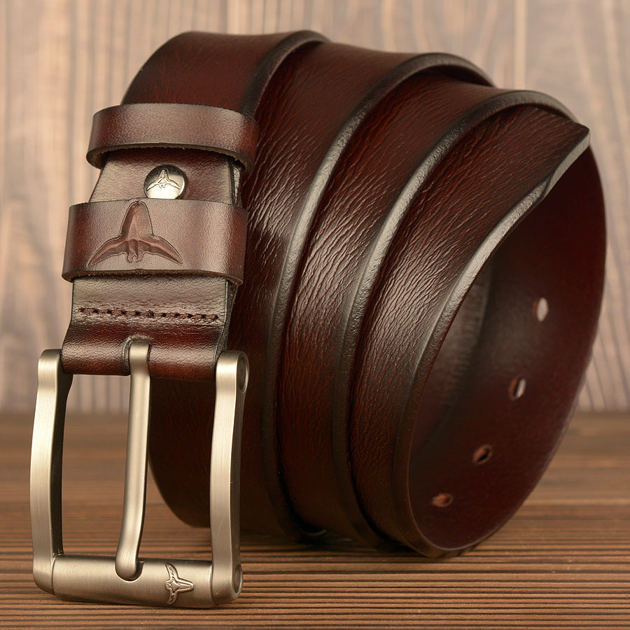 Premium Genuine Top Leather Non Stitched Mens Leather Belt for Work With Gifts Box|  TCZK05