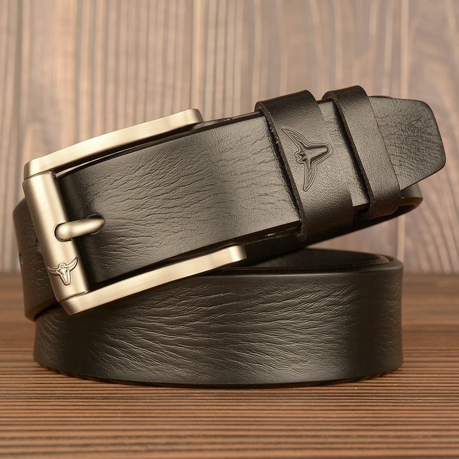 Premium Genuine Top Leather Non Stitched Mens Leather Belt for Work With Gifts Box|  TCZK05