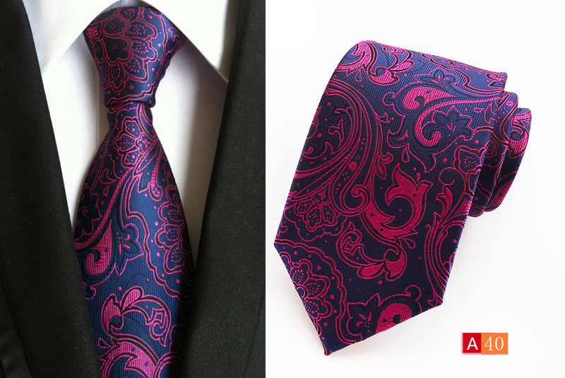 Men's Necktie Paisley Floral Silk Ties for Formal Business Party  | A039