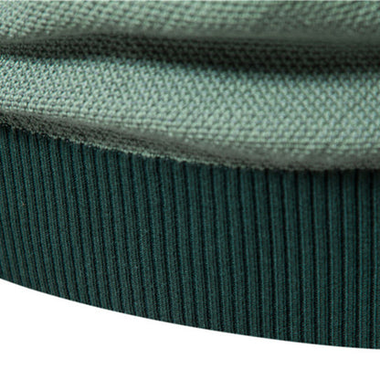Men's Color block design Crewneck Striped Casual Pullover Sweatshirt -Y137