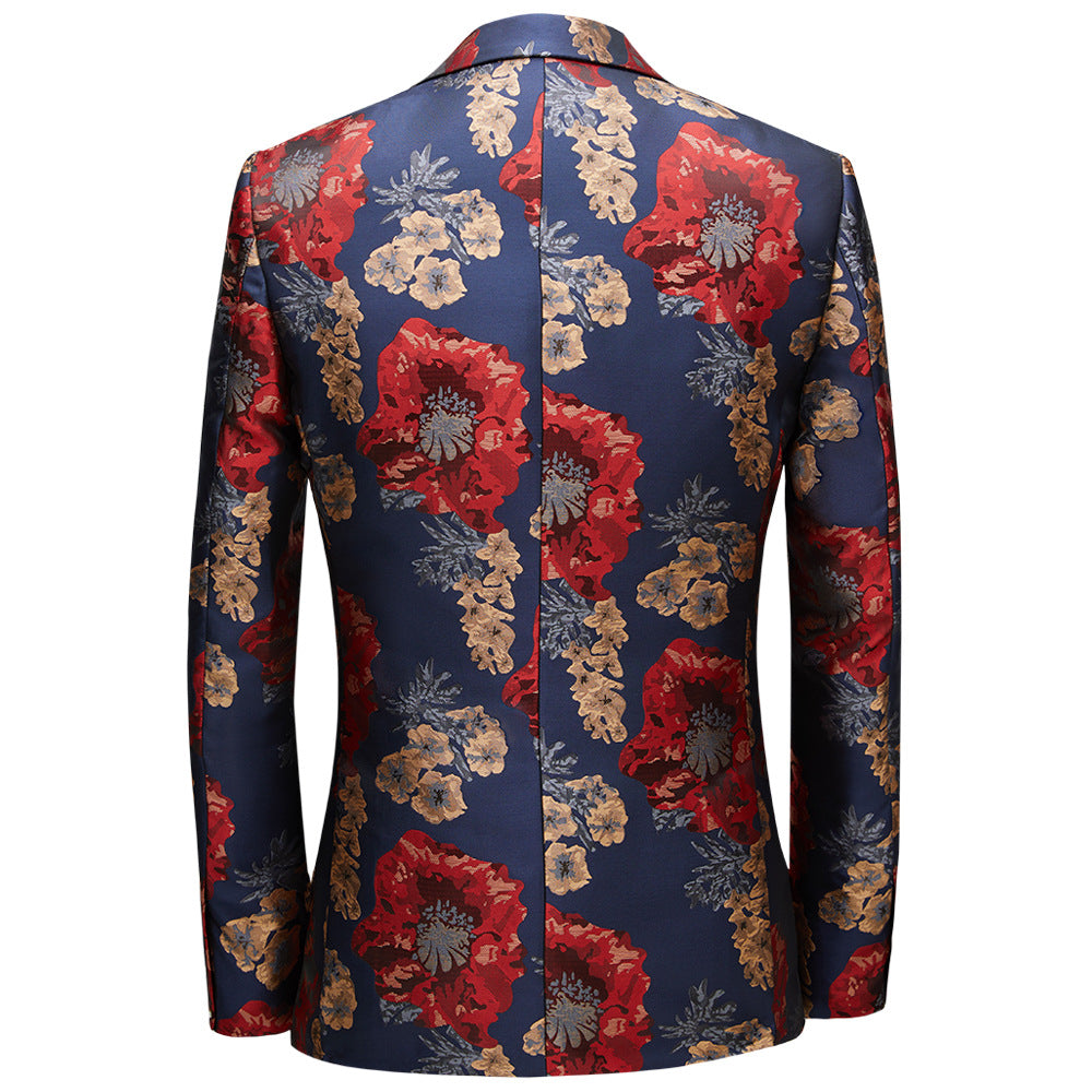 Men's 3-Piece Suit Notched Lapel Floral One Button Modern Tuxedo Sets | Y3531-1