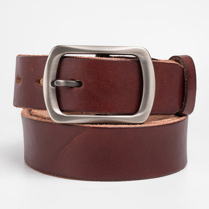 Retro Washing Leather Belt for Men | Mens Belt Casual 1 1/2" with Full Grain Leather | N8117