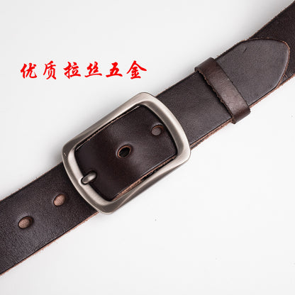 Retro Washing Leather Belt for Men | Mens Belt Casual 1 1/2" with Full Grain Leather | N8117