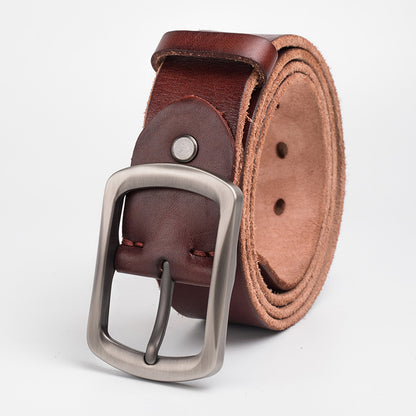 Retro Washing Leather Belt for Men | Mens Belt Casual 1 1/2" with Full Grain Leather | N8117