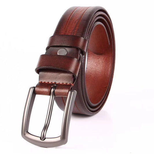 Men's Leather Belt 100% Full Grain Solid Genuine Leather Belt 1.3" Width |   N8100