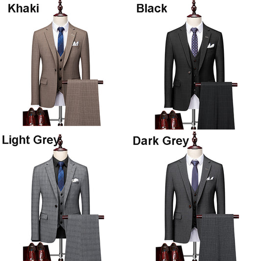 Posh Men's 3 Pieces Suit Smart Fit One Button Set | 96031-A418