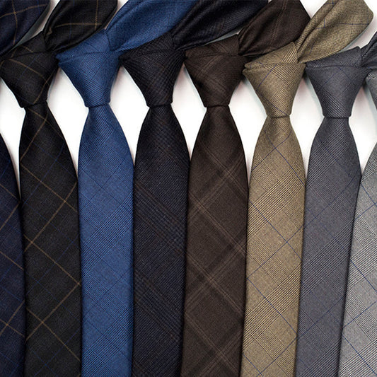 Houndstooth Neck Tie for Men Plaid Causal Formal  Modern Style Necktie  | XZ-102