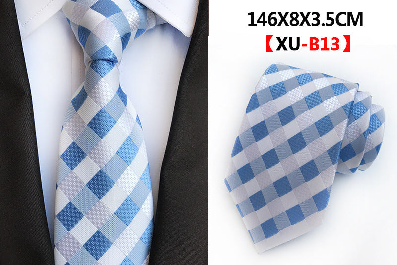 Men Ties Stripes Woven Silk Necktie For Formal Business Party |  XU-B