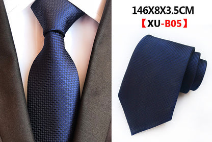 Men Ties Stripes Woven Silk Necktie For Formal Business Party |  XU-B