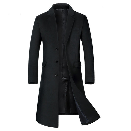 Premium Quality Men's Australian Wool Luxury Overcoat Long Trench Coat | XZ1851