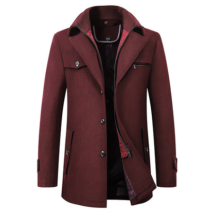 Men's Premium Wool Luxury Coat Winter Fall Trench Jacket | XZ1933