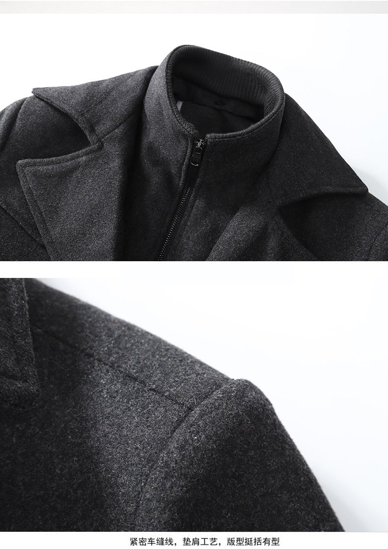 Men's Premium Wool Luxury Coat Winter Fall Trench Jacket | XZ1933